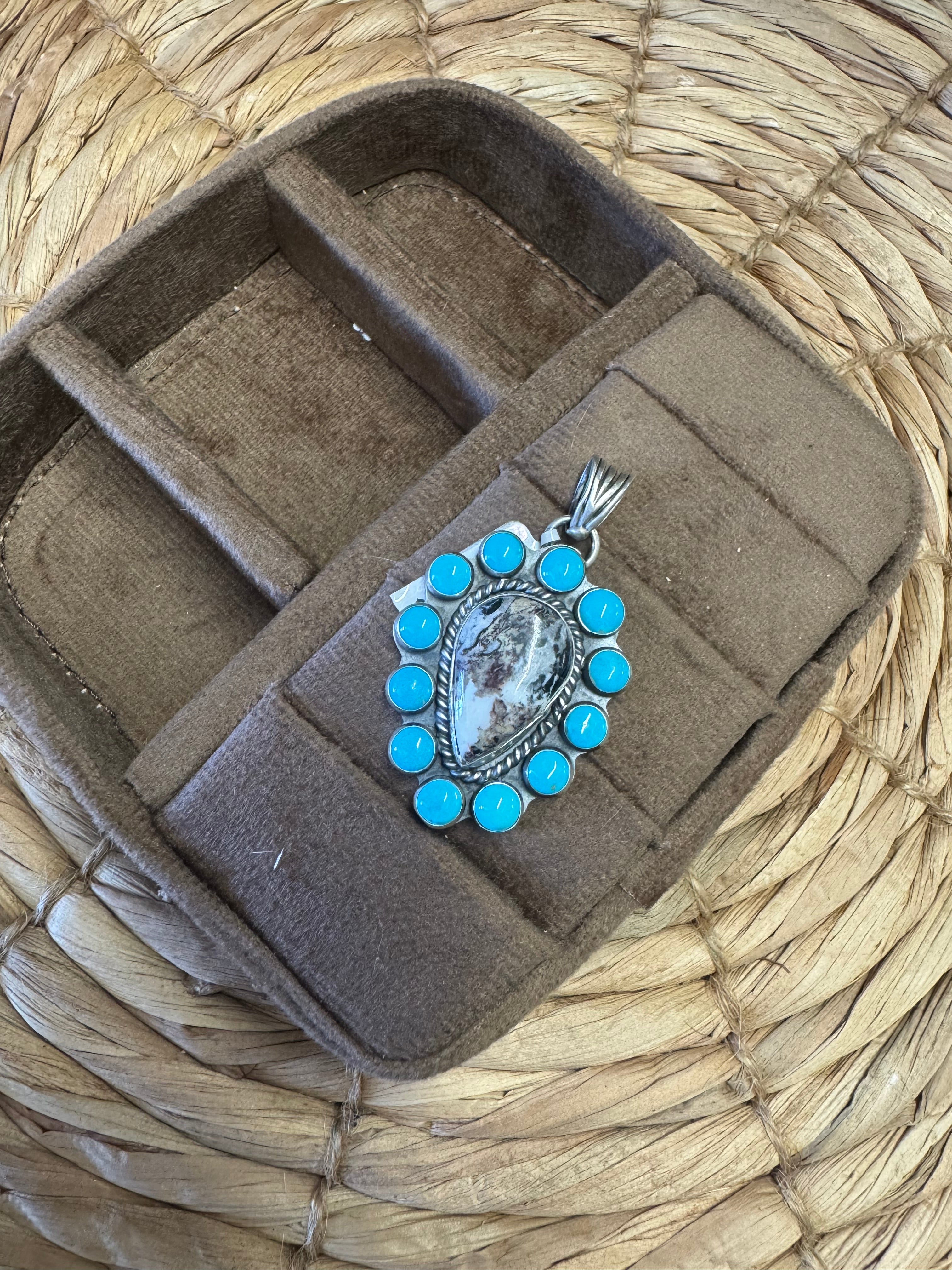 Turquoise and Wild Horse Pendant