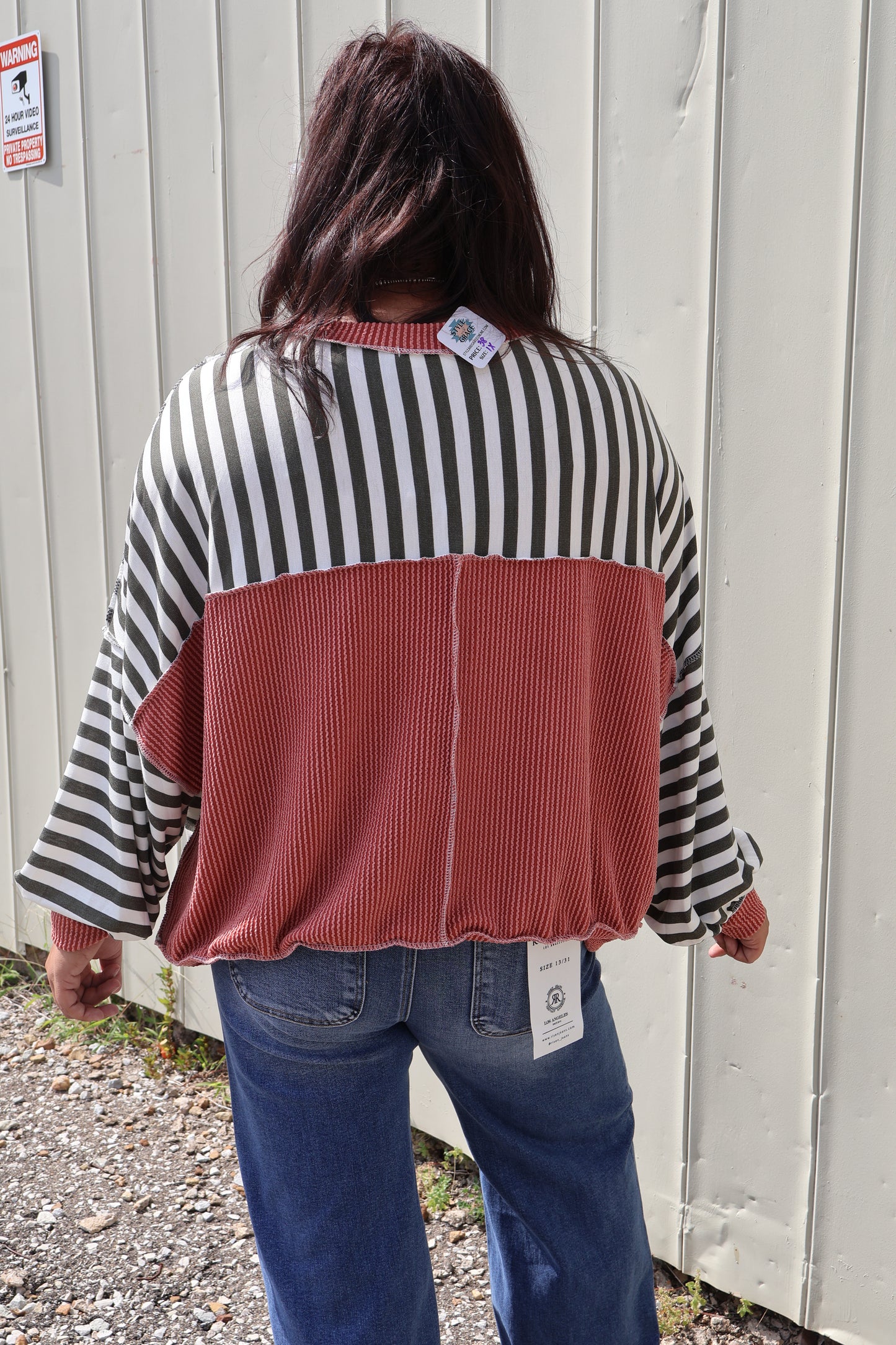 Olive + Rust Top