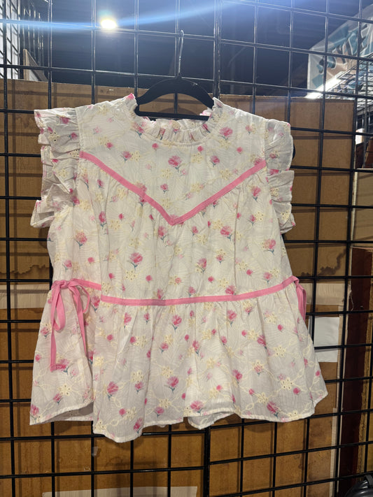 Eyelet Floral Top