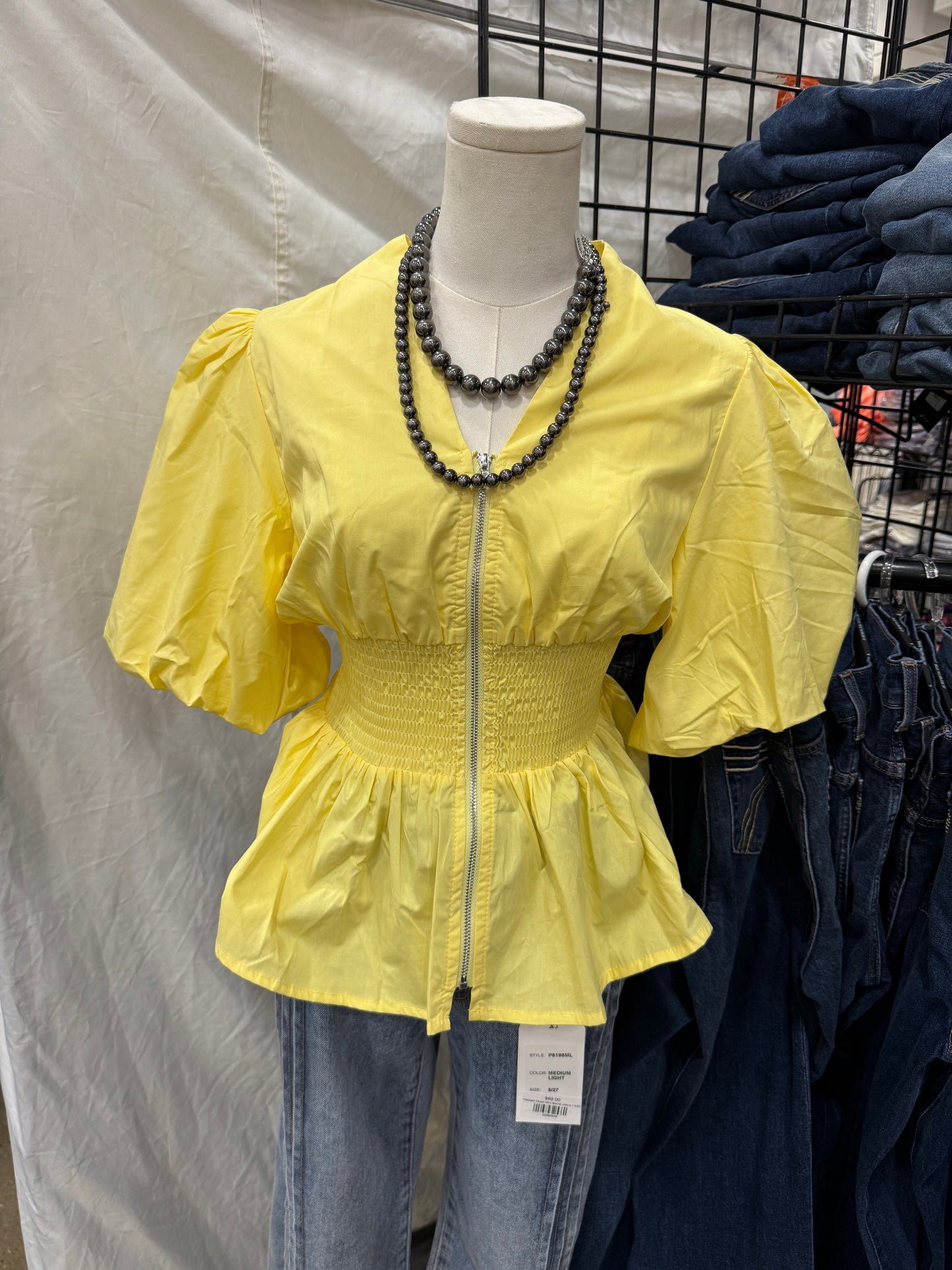 Yellow Smocked Top