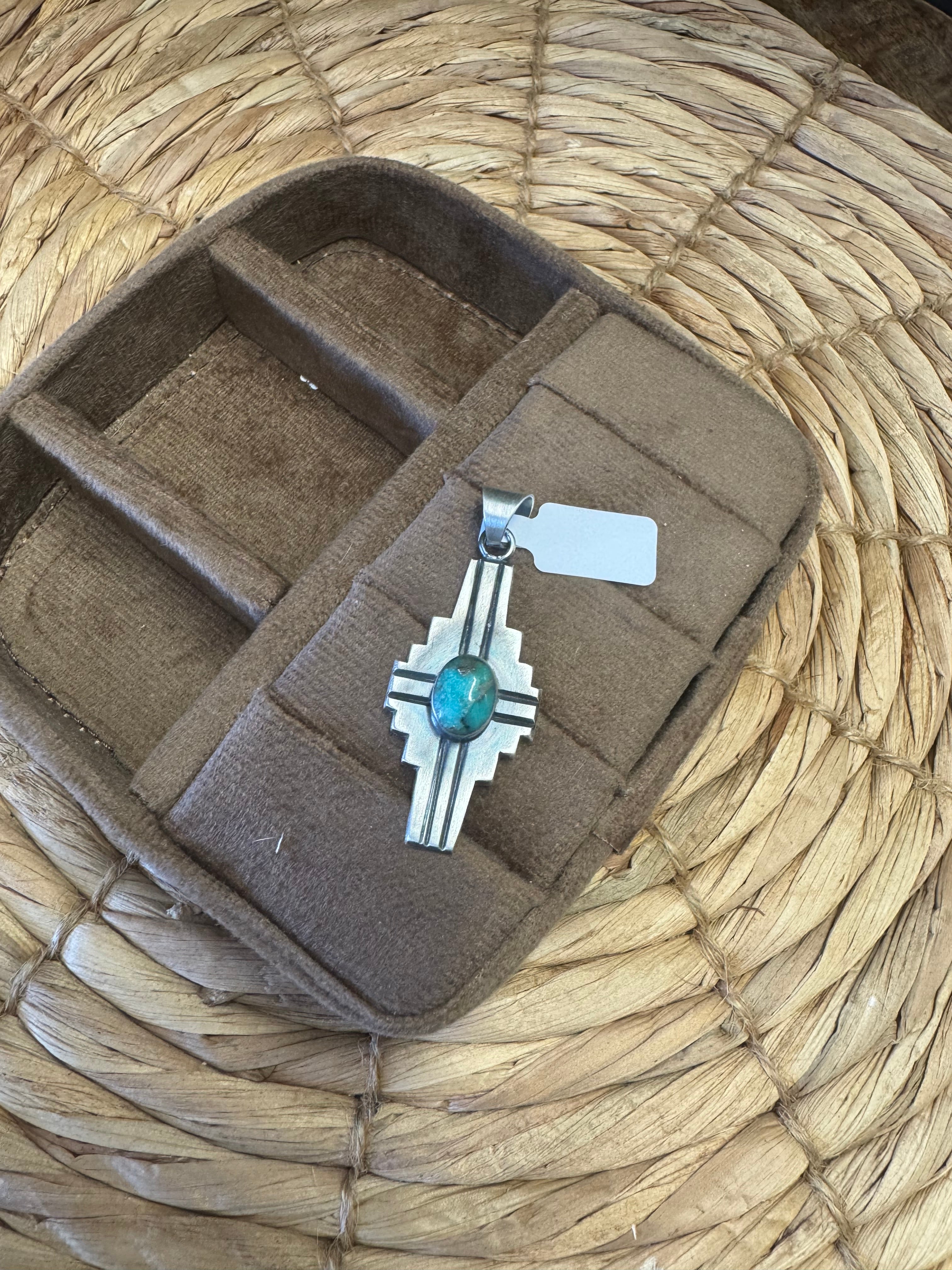 Turquoise and Silver Pendant