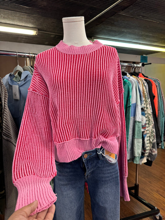 Pink Cropped Sweater