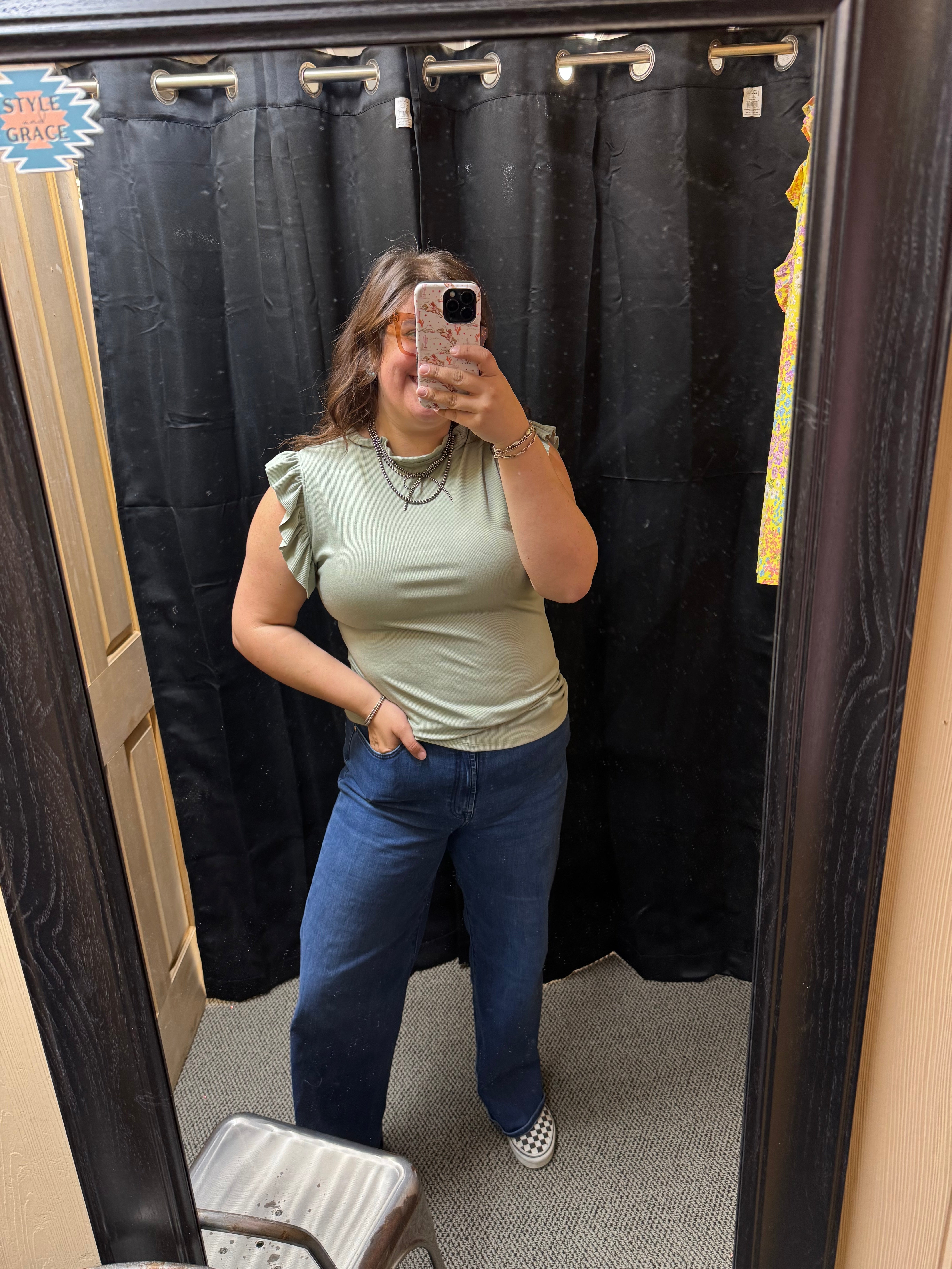 Sage Flutter Top