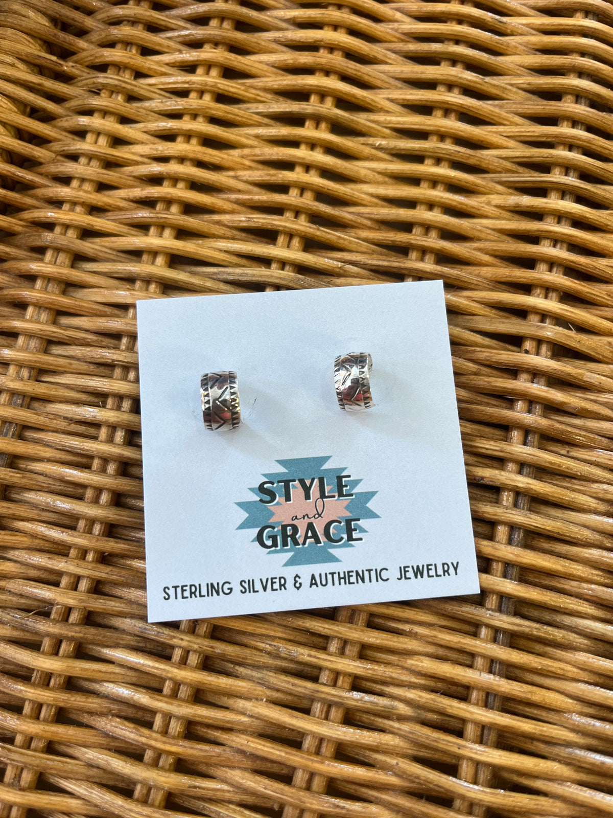 Mini Stamped Hoops
