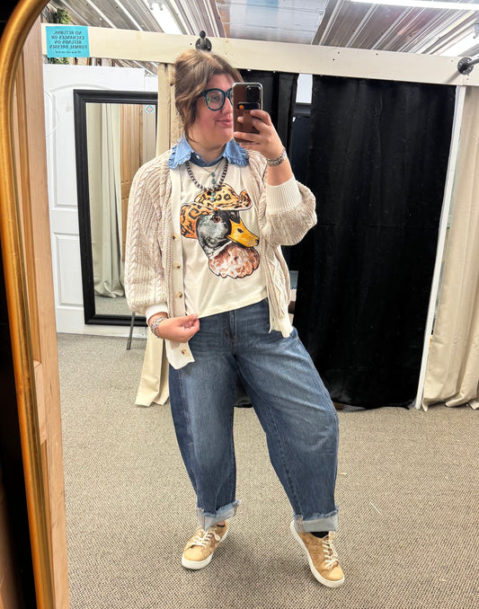 Faux Rhinestone Duck Tee