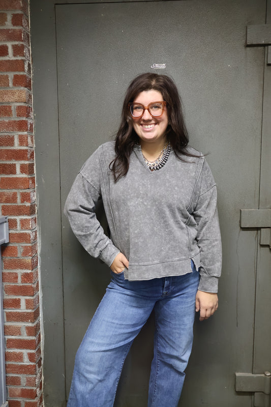 Charcoal Washed Top