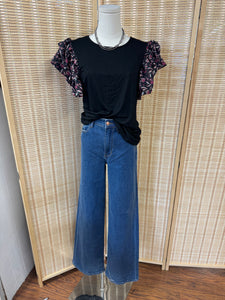 Floral Ruffle Sleeve