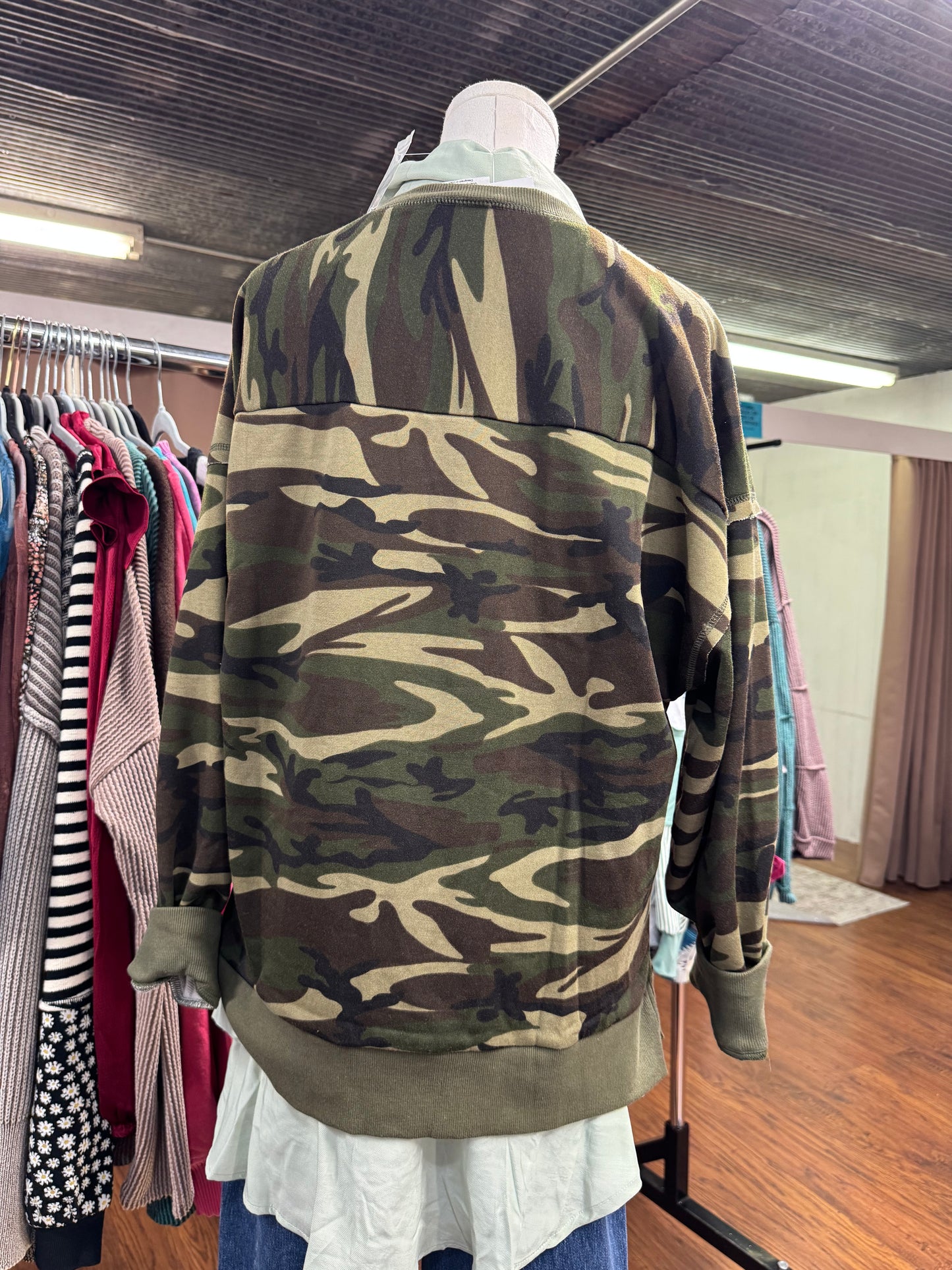 Camo Pullover— small and medium