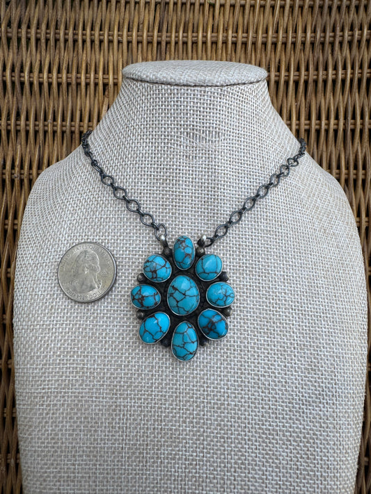 Sterling Prince Cluster Necklace