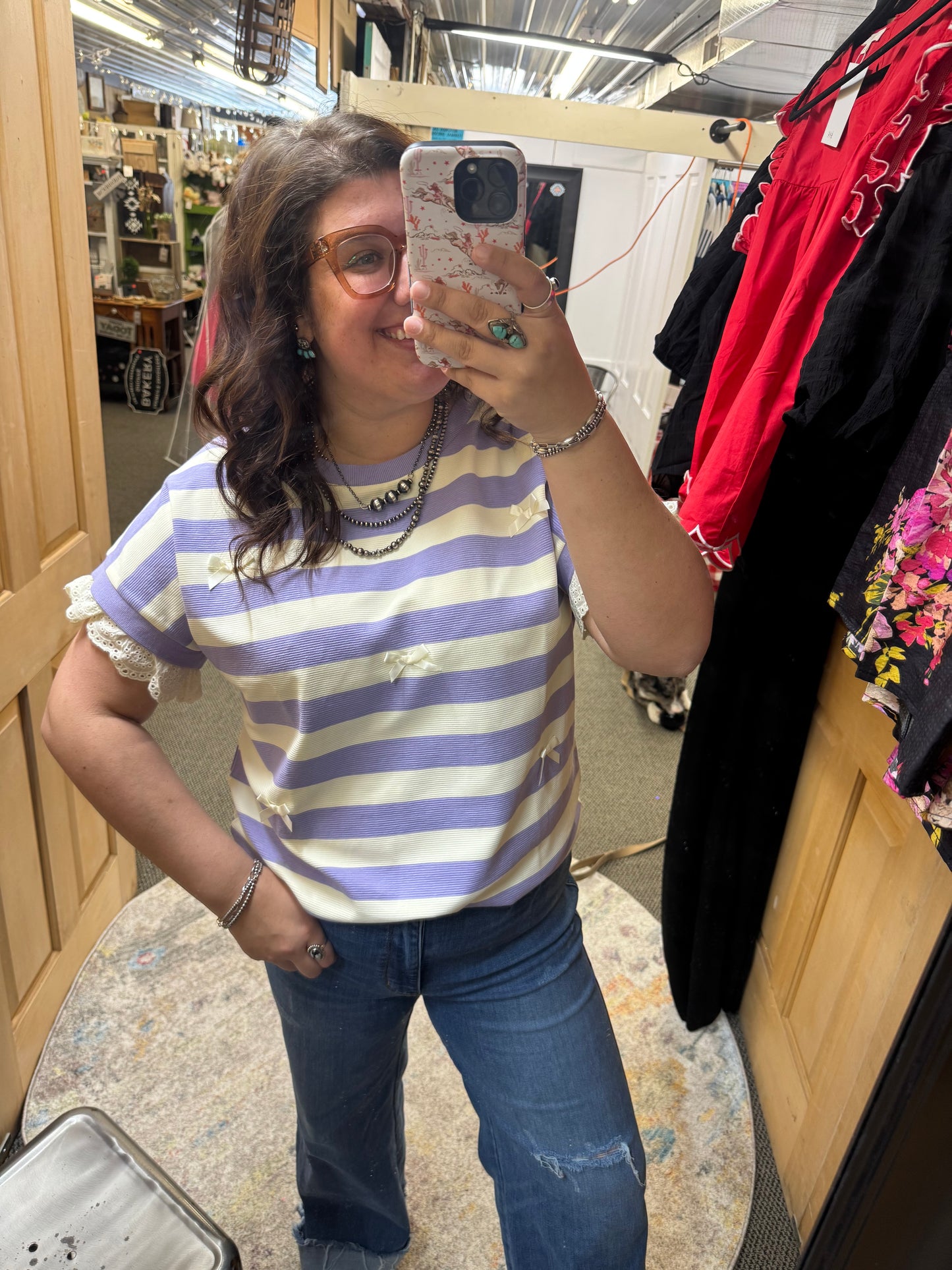 Lavender Mini Bow Top