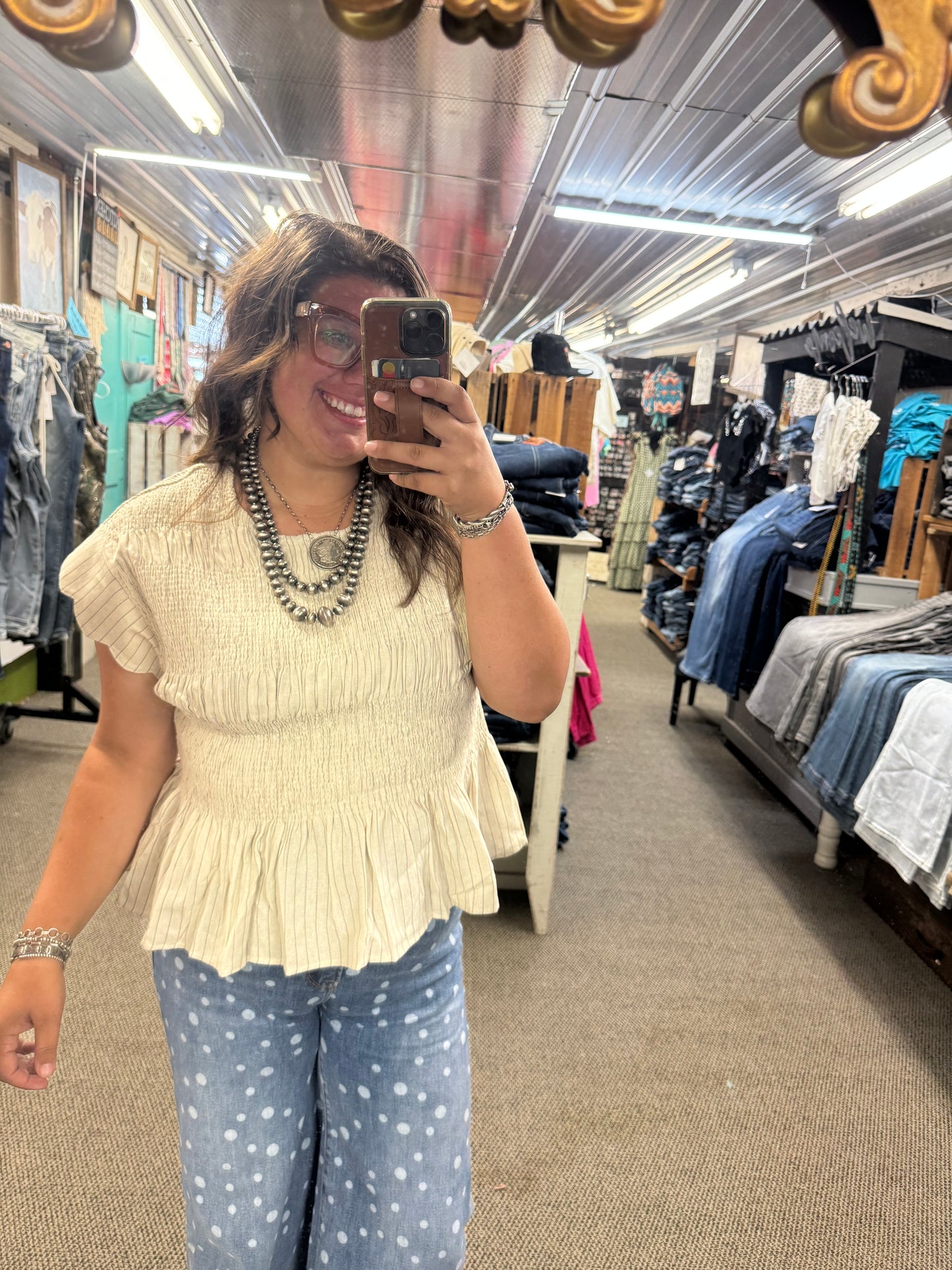 Ivory Ruched Top