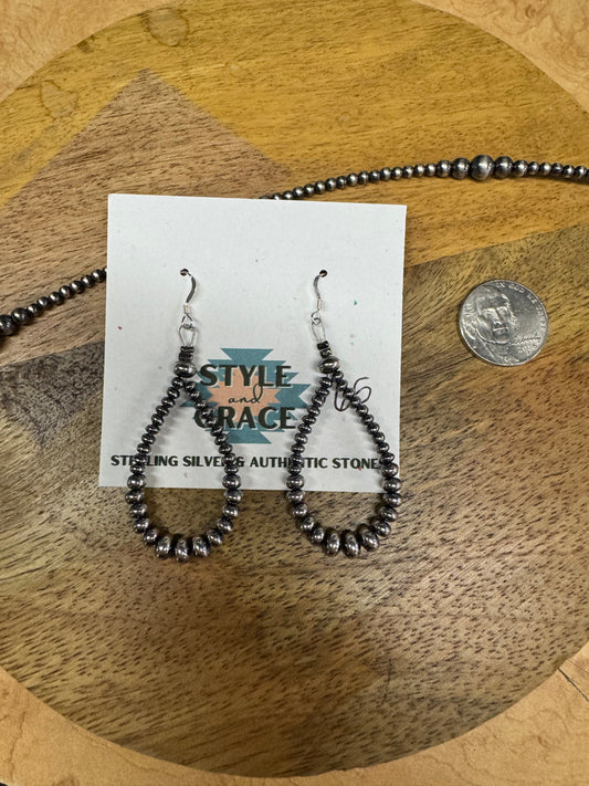 Pearl Teardrop Hoop Earrings