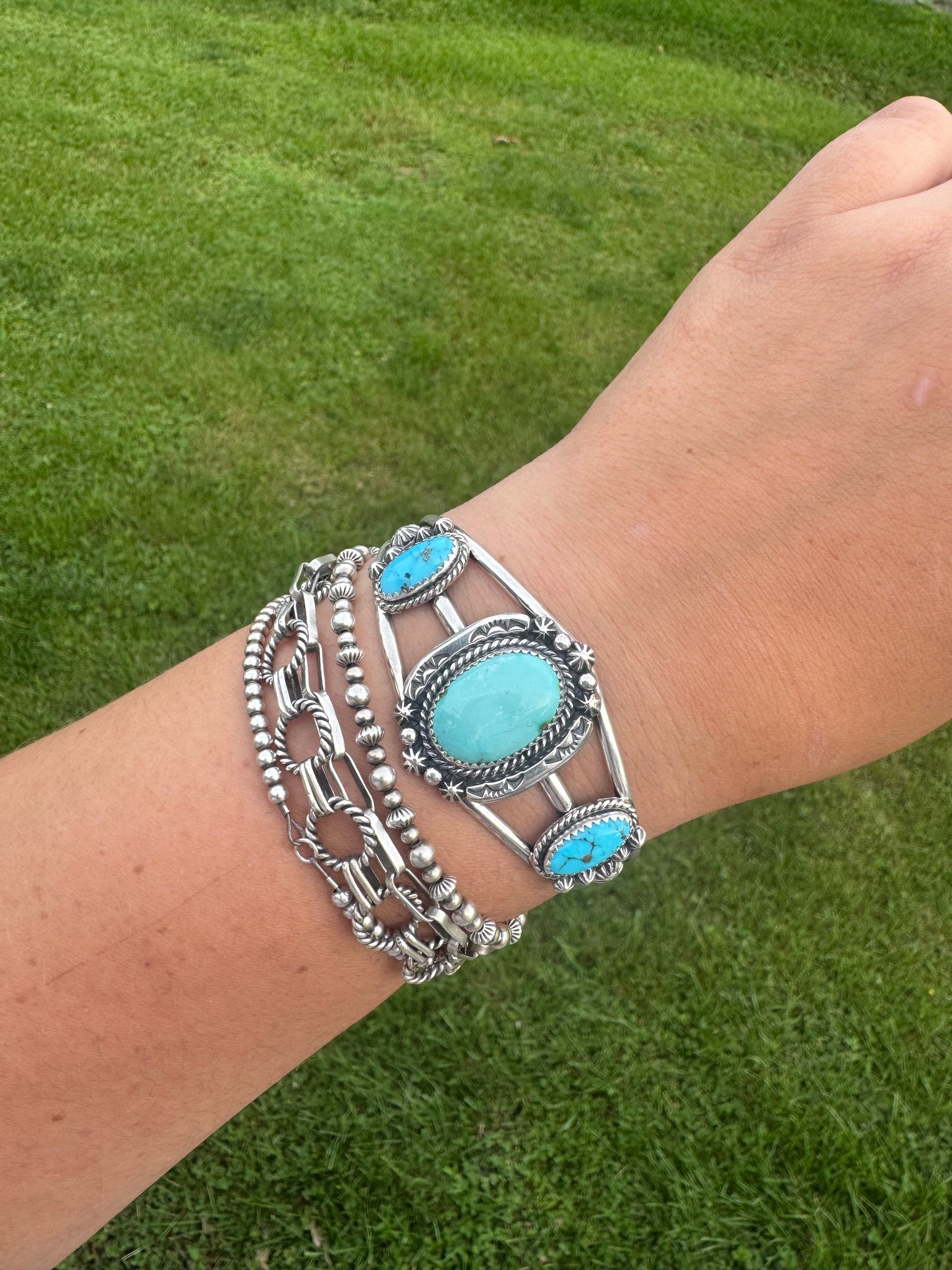 Three Stone Cuff Bracelet