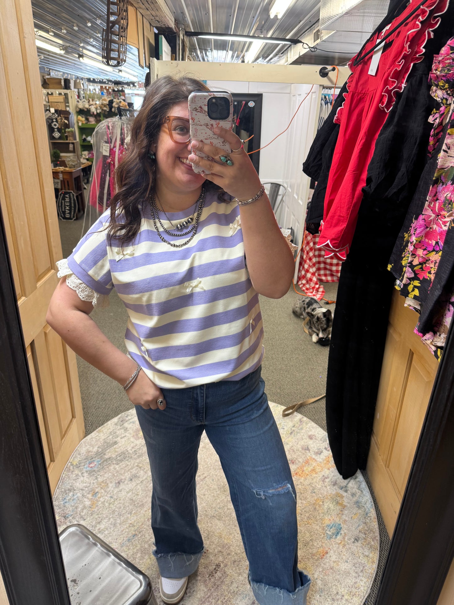Lavender Mini Bow Top