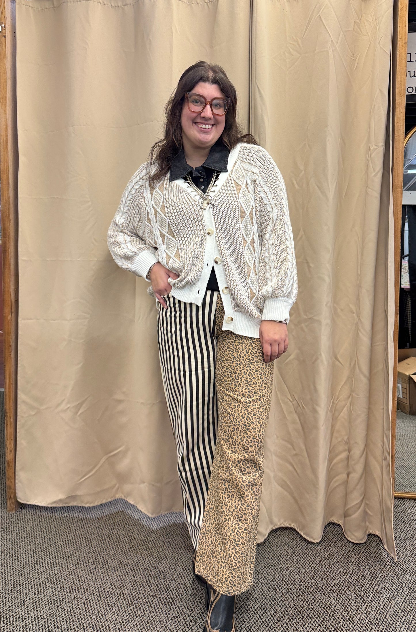Mixed Pattern Pants