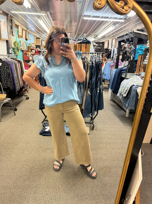 JB Golden Brown Ankle Wide Leg