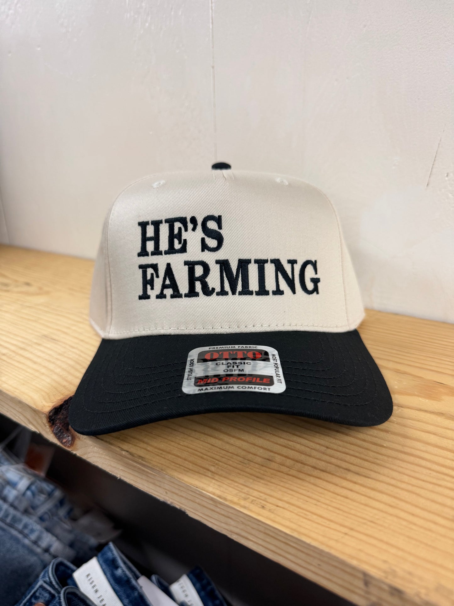 He’s farming Embroidered Cap