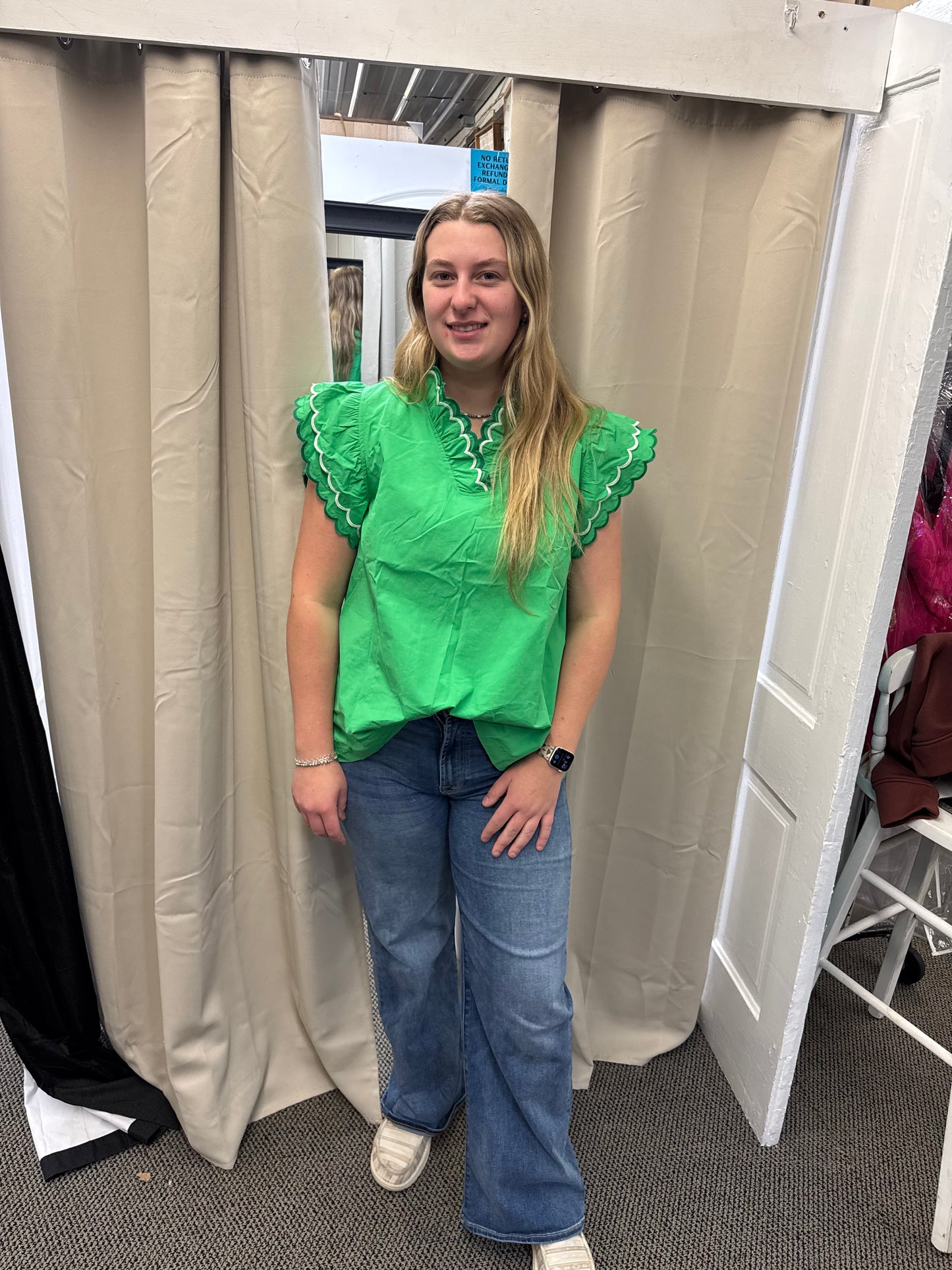 Kelly Scallop Top