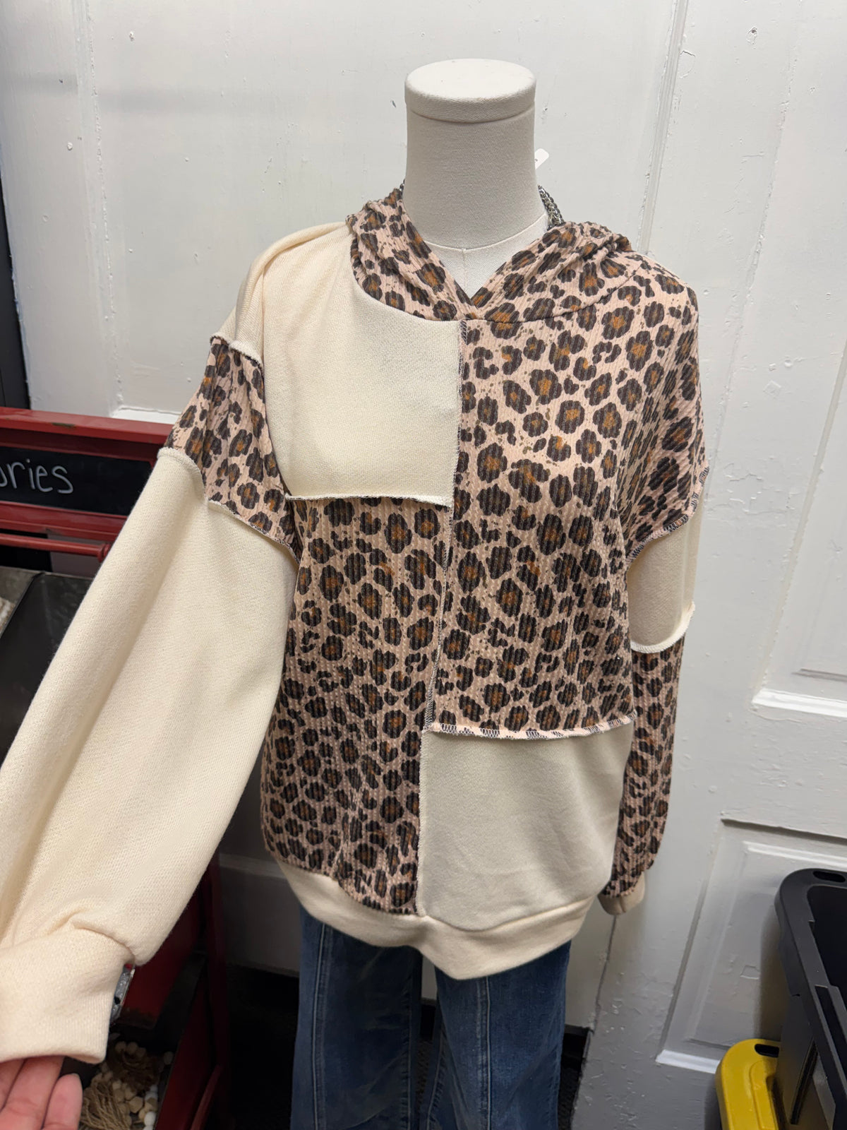 Leopard Colorblock Hoodie