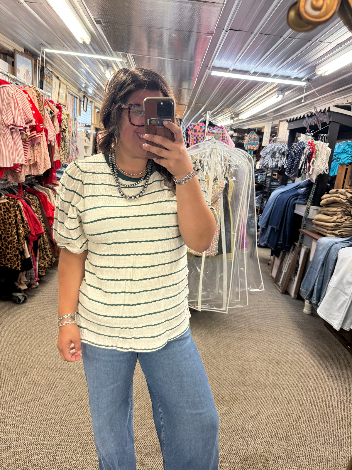 Hunter Striped Puff Sleeve