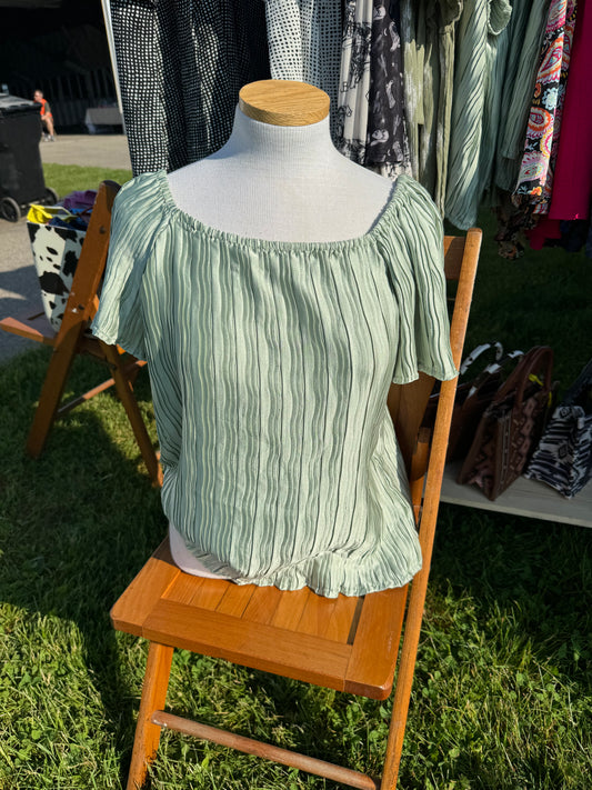 Shiny Sage Top