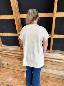 Neutral Colorblock Top