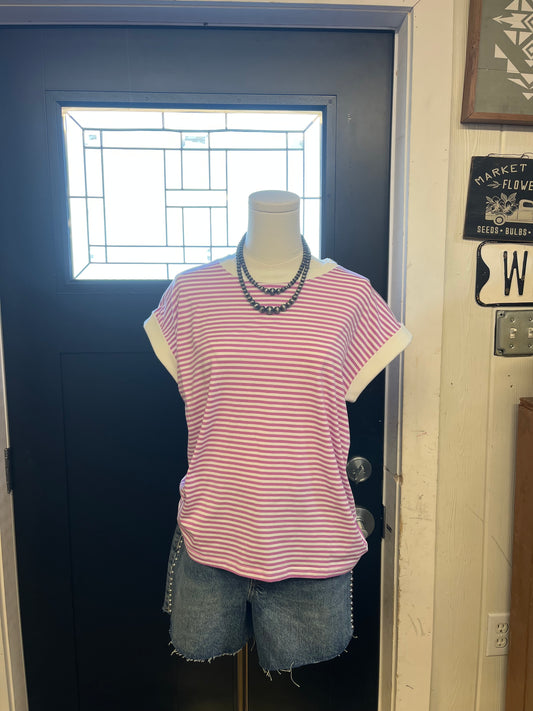Mauve Striped Top