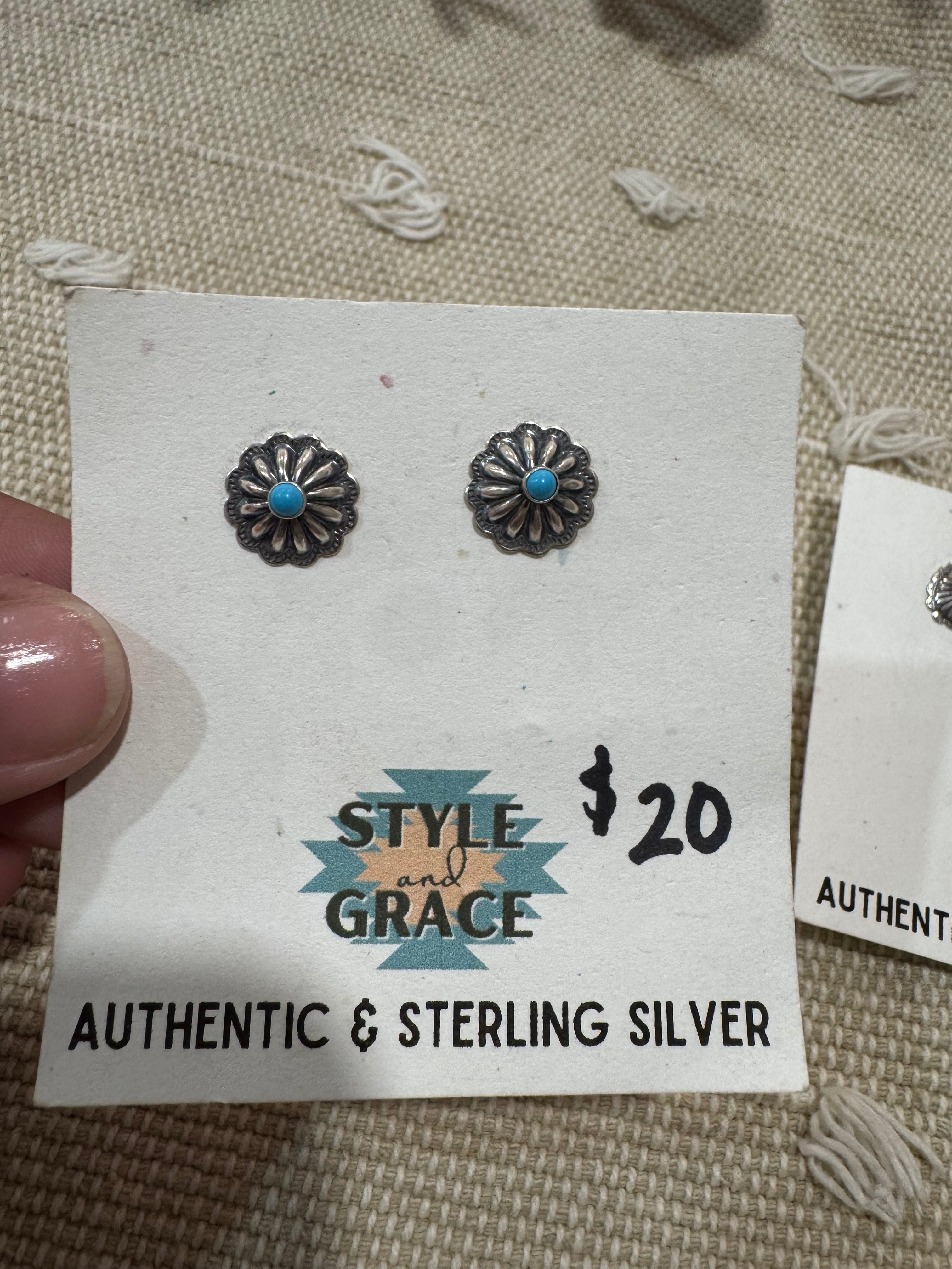 Concho Stud Earrings- $15-20
