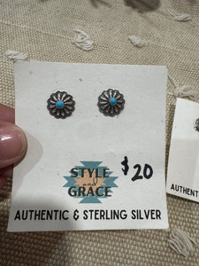 Concho Stud Earrings- $15-20