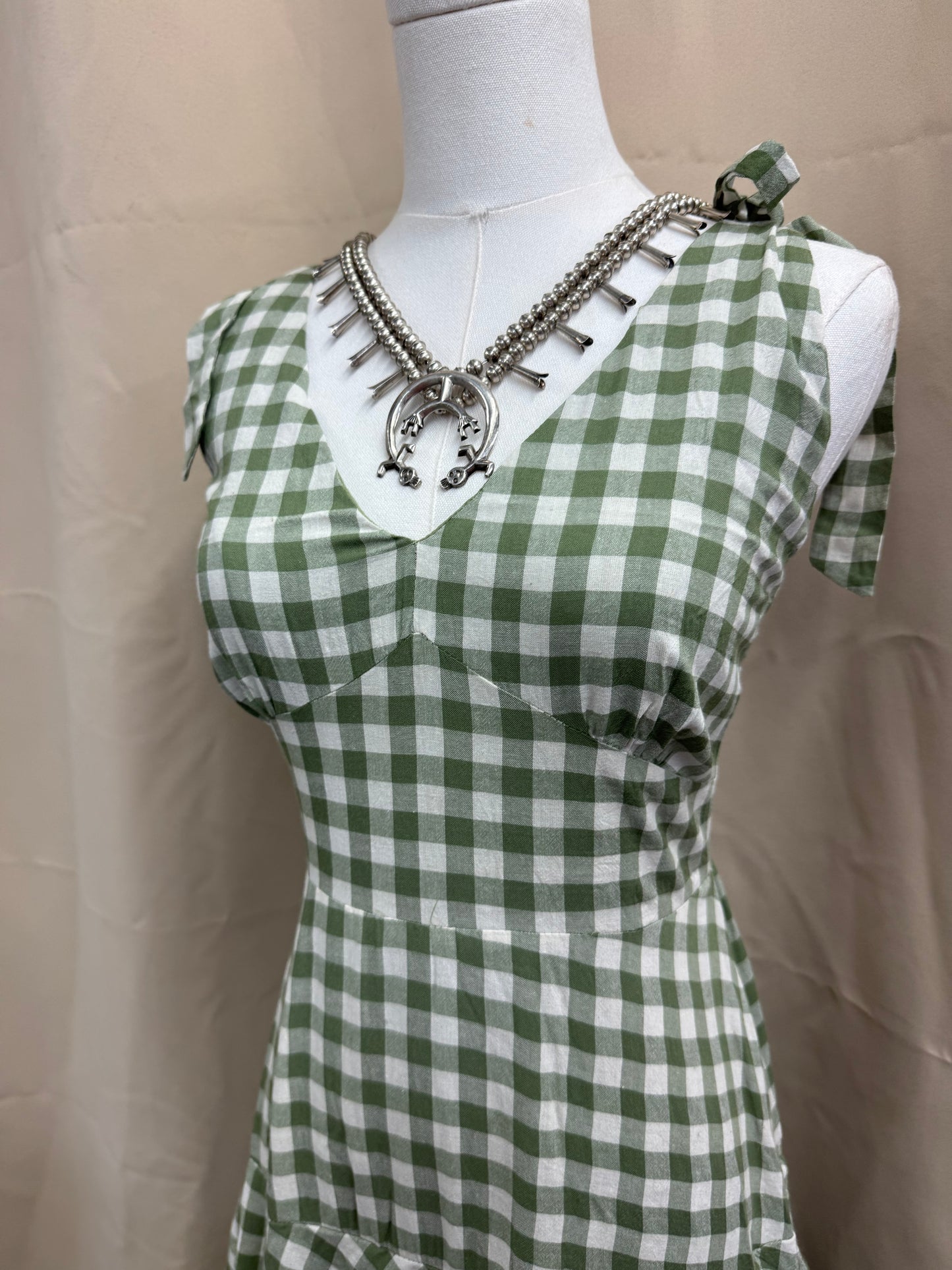 Green Gingham Dress