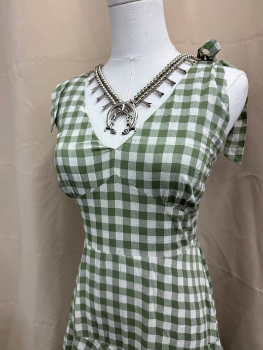 Green Gingham Dress