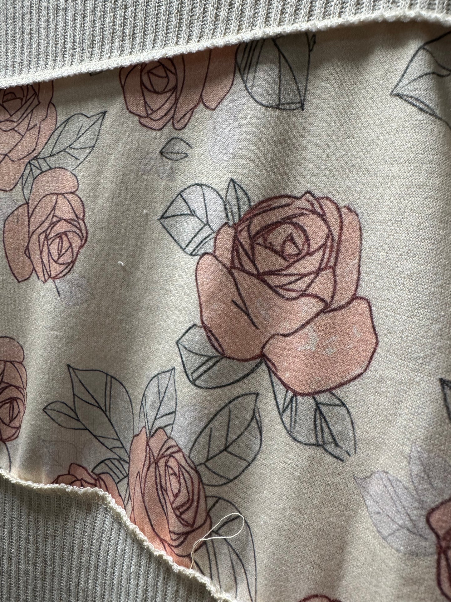 Rose Colorblock Top