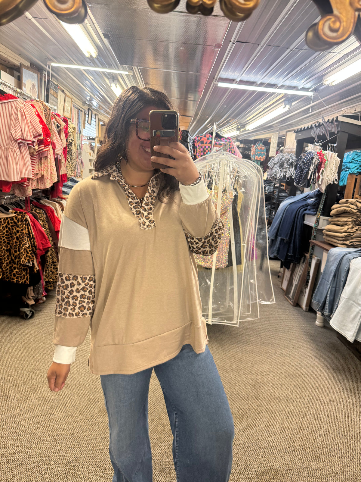 Cheetah Detail Top