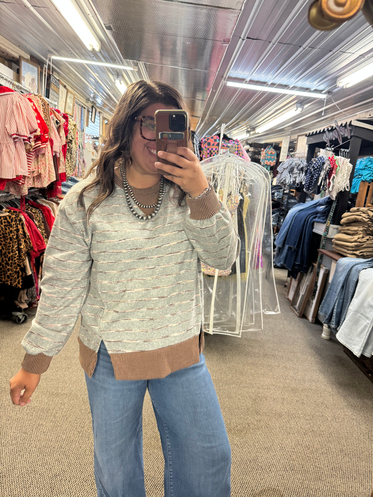 Grey Striped LS