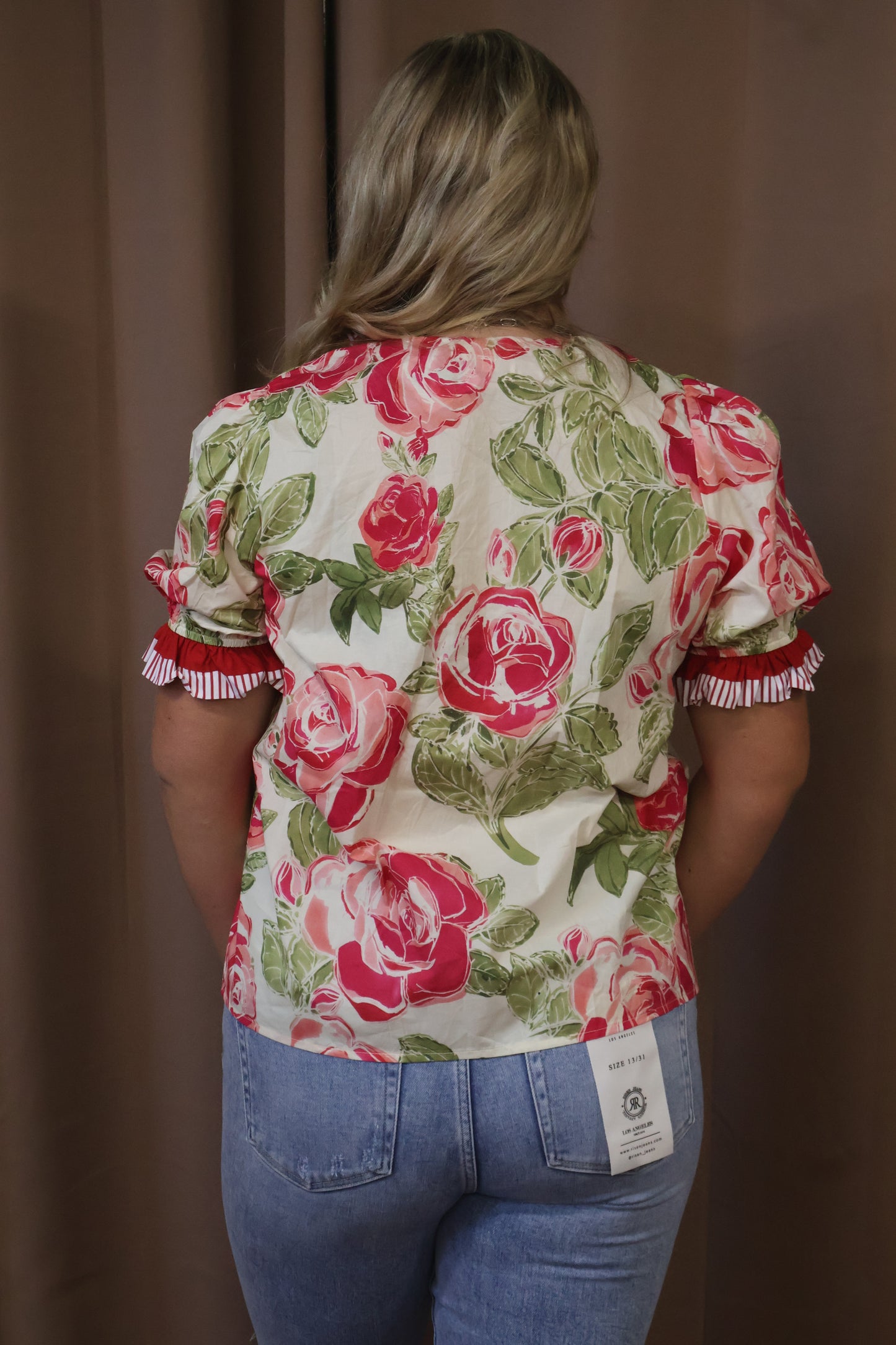 Rose Print Top