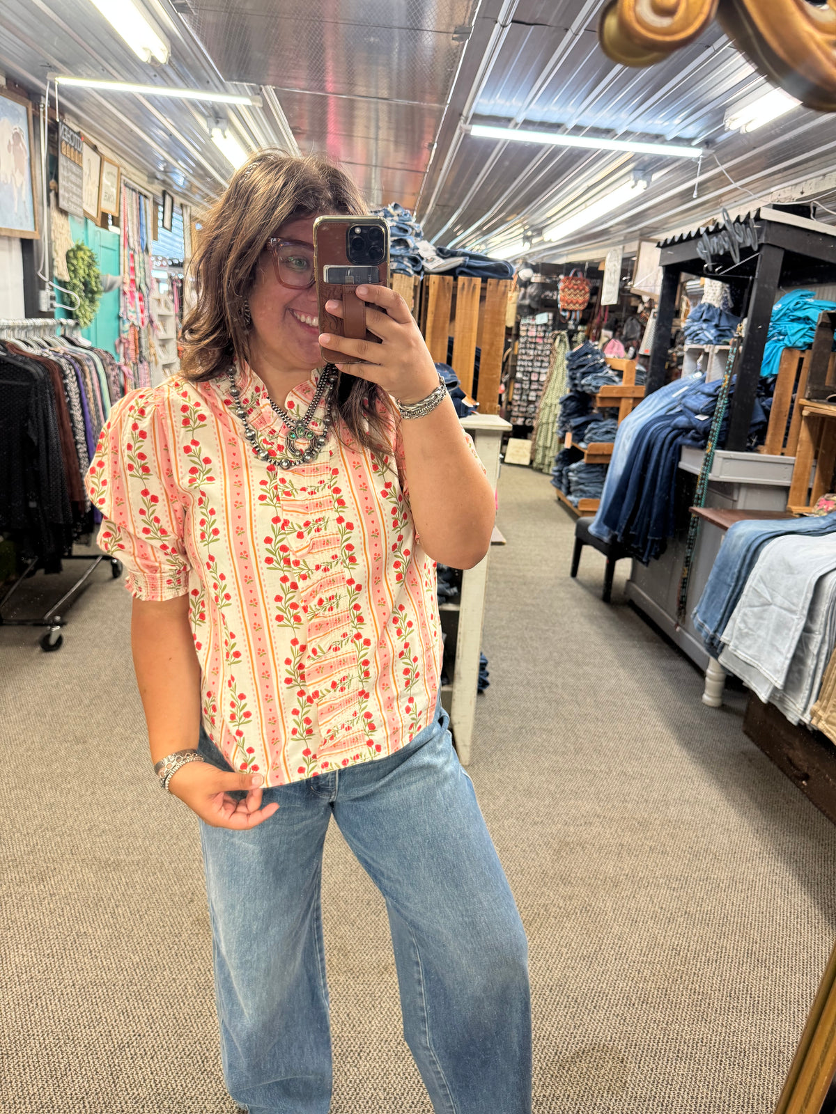 Floral Puff Sleeve Top
