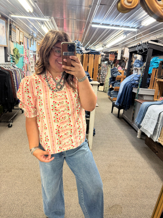 Floral Puff Sleeve Top