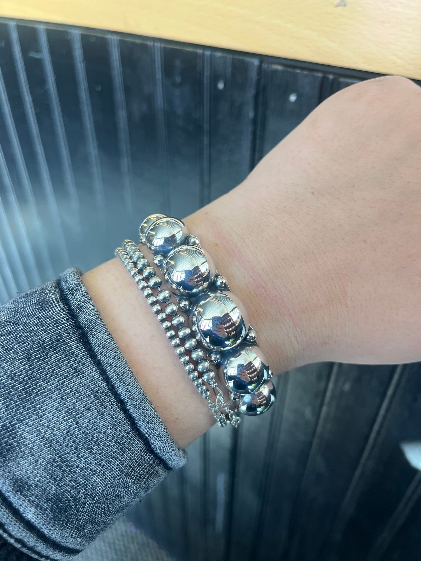 Large Graduated Pearl Cuff Bracelet