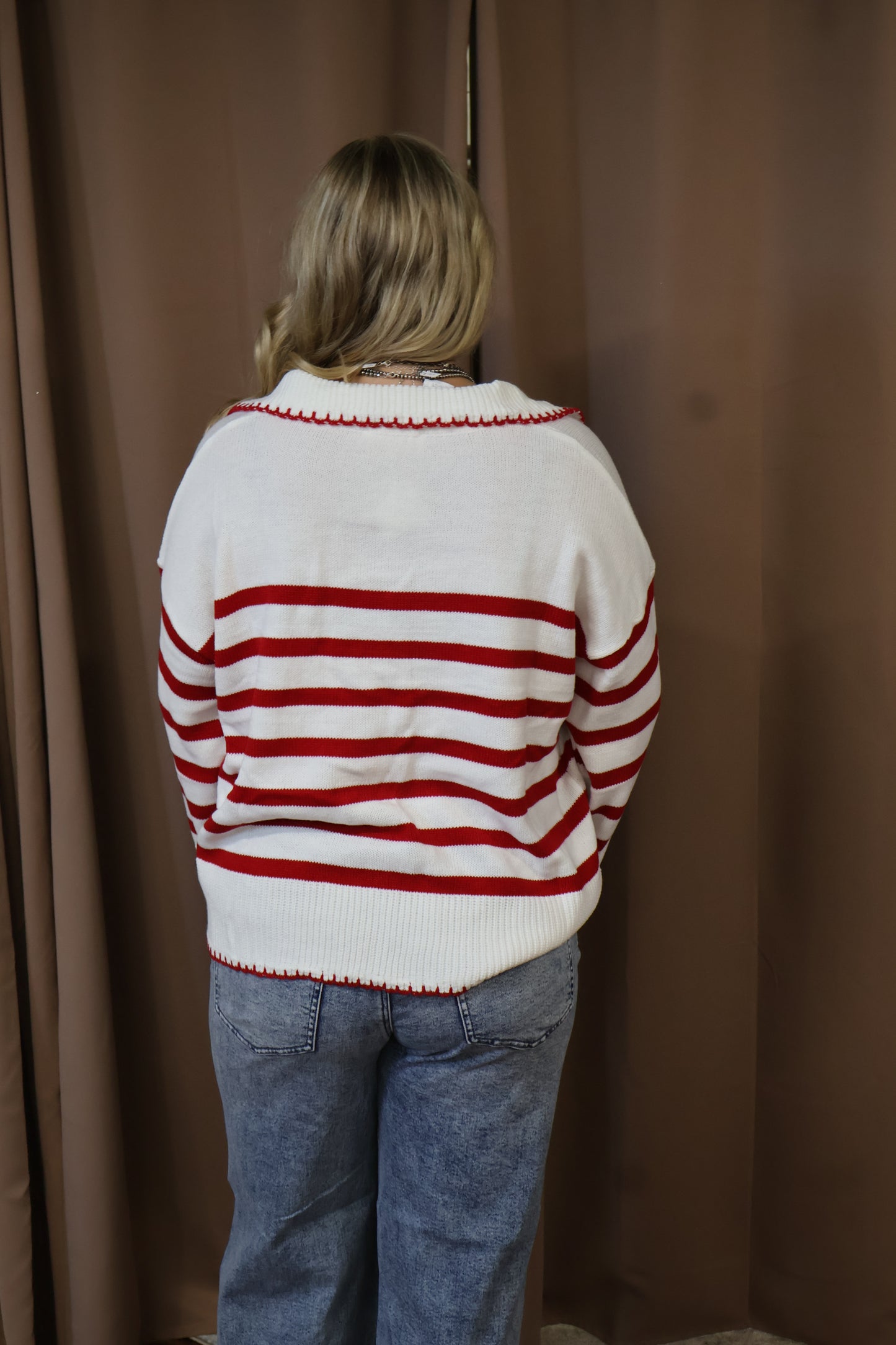 Red Striped Sweater