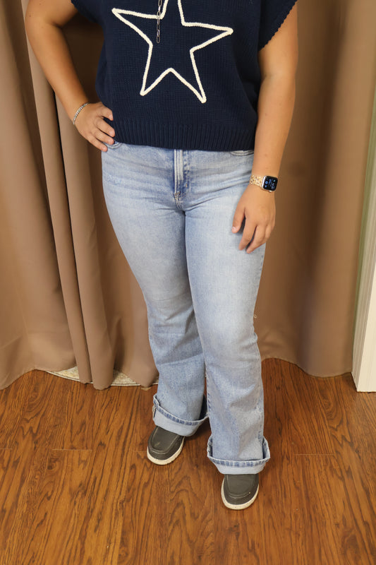 Light Wash Bootcut Jeans