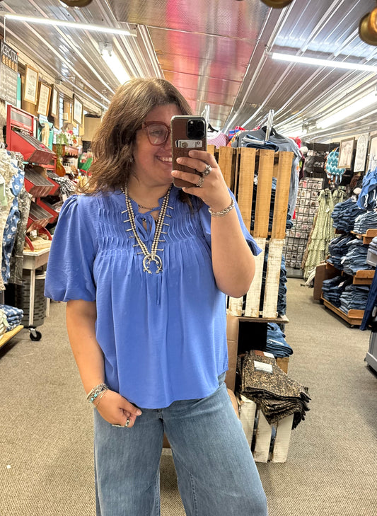 Cobalt Tie Top