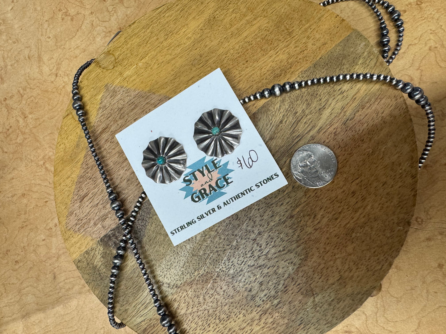 Circle Concho Earrings