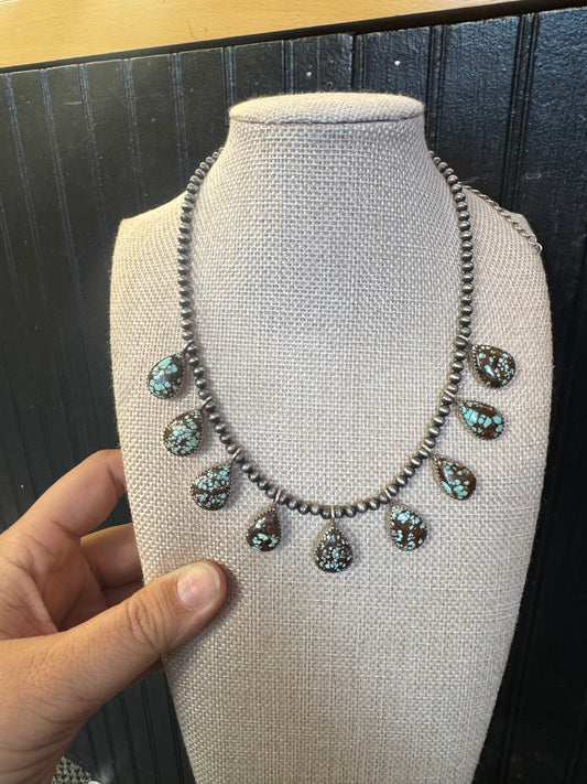 Mine 8 Teardrop Charm Necklace