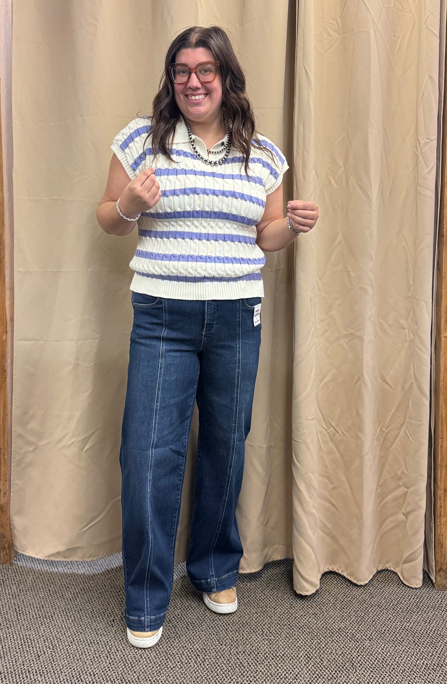 Front Seam Detail Jeans