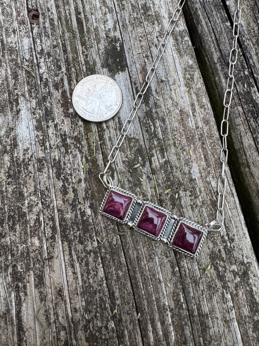 Spiny Three Square Necklace