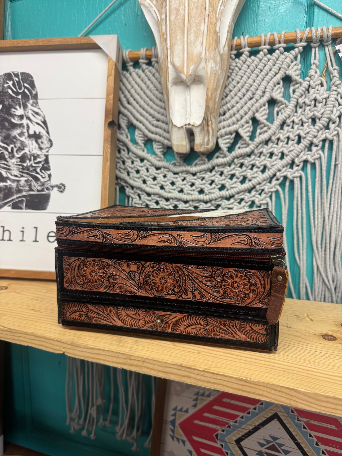 Tooled Jewlery Case w/ Drawer