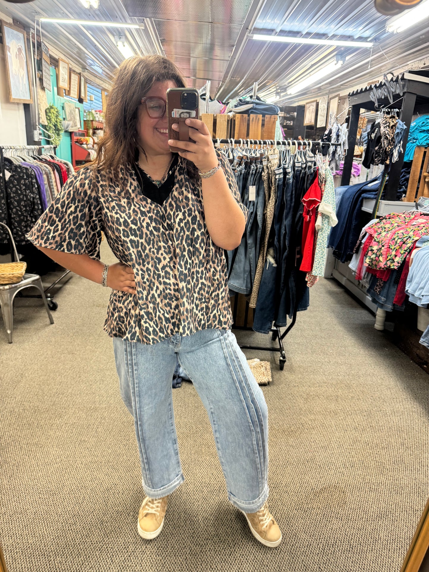 Cheetah Notch Top