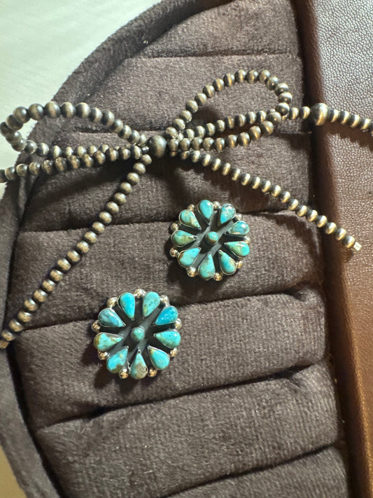 Turquoise Cluster Earrings