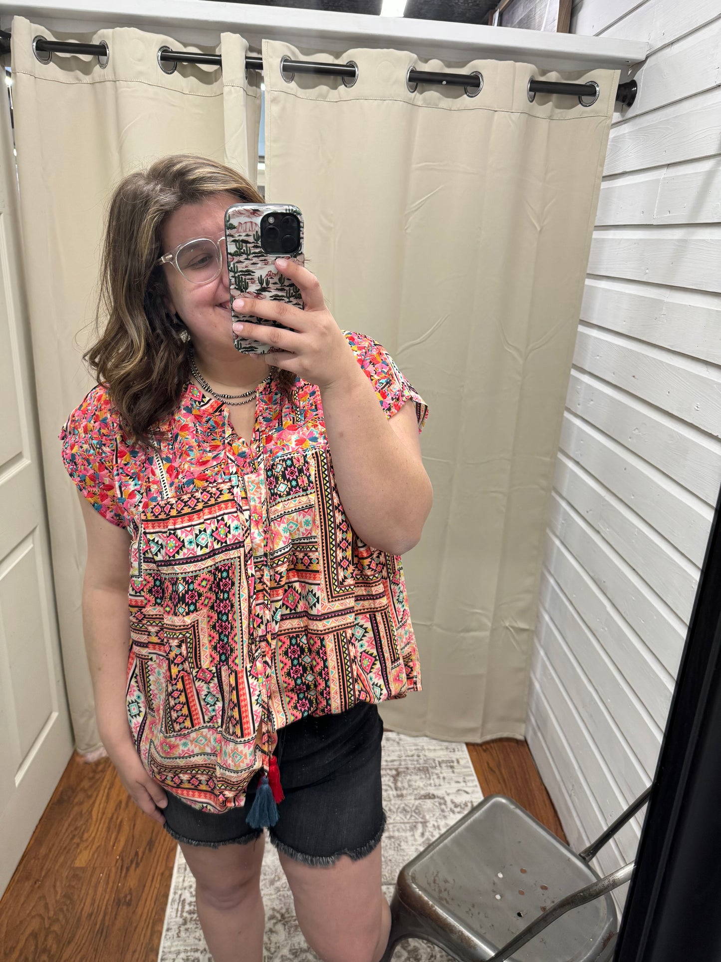 Pink Embroidered Top