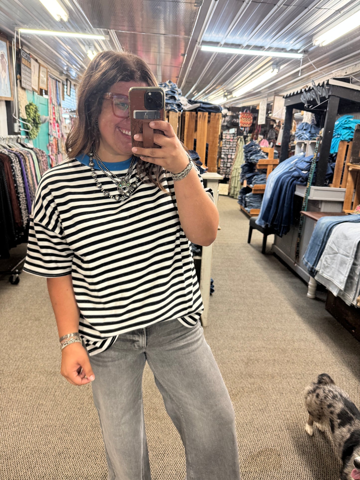 Black Striped Top